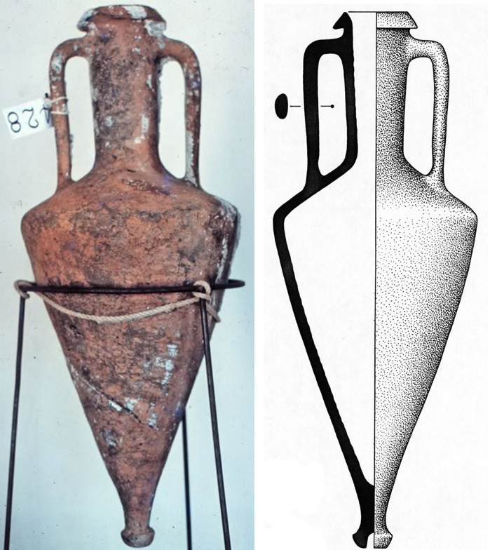 05 Mesa Typical conical Type I Rhodian amphora c. 90cm tal amph428typ